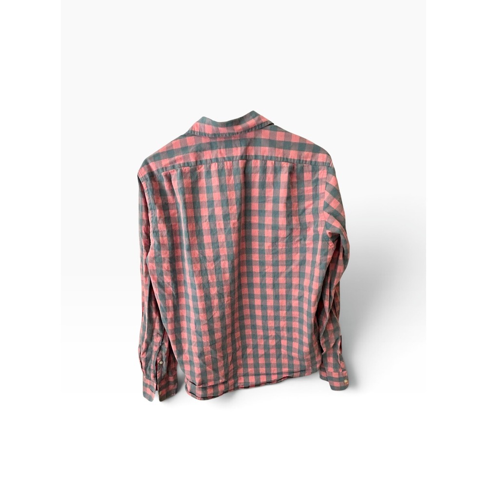 J.Crew Slim Fit Cotton Plaid Button Down Shirt Pink Gray Buffalo Check Medium - Picture 2 of 3